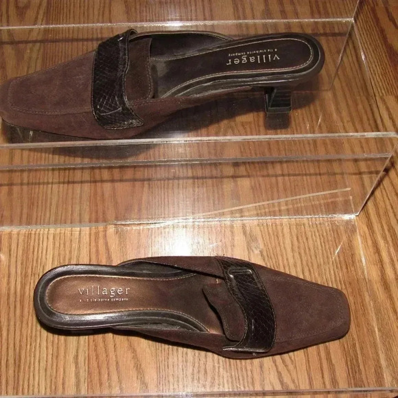 LIZ CLAIBORNE Tabita Leather Mules Slides Shoes 7M - Picture 1 of 4